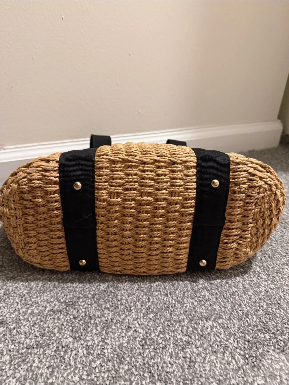 Woven Straw Tote Bag